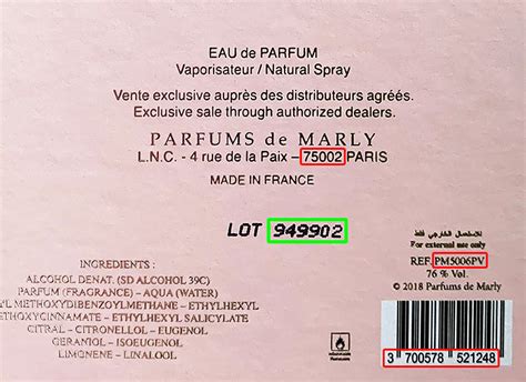 batch codes perfume|parfums de marly batch code.